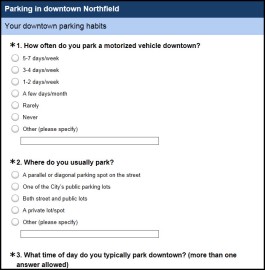 Northfield Parking Straw Poll